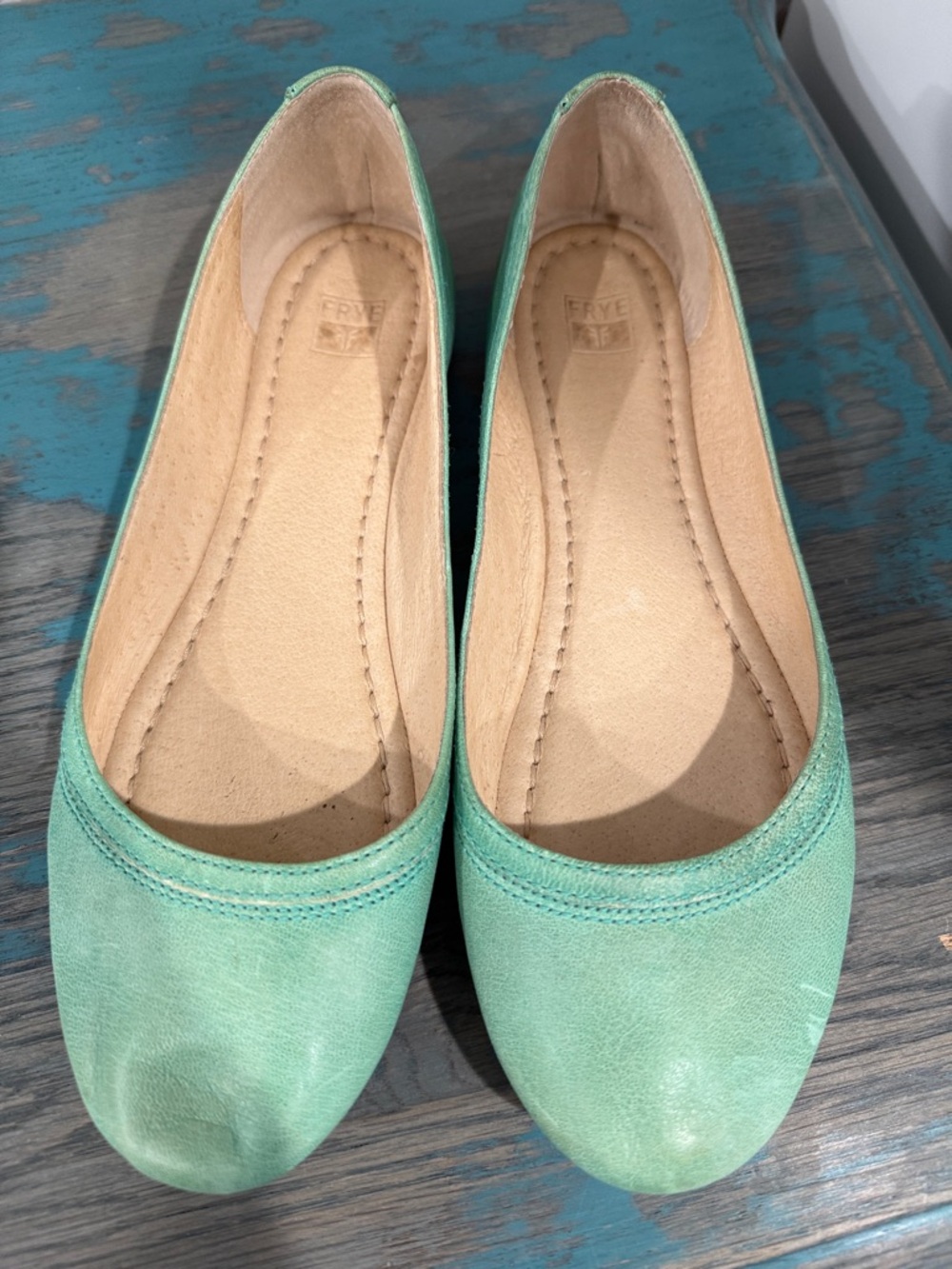 Frye Carson Ballet Flats Mint Green—9 - Picture 10 of 10